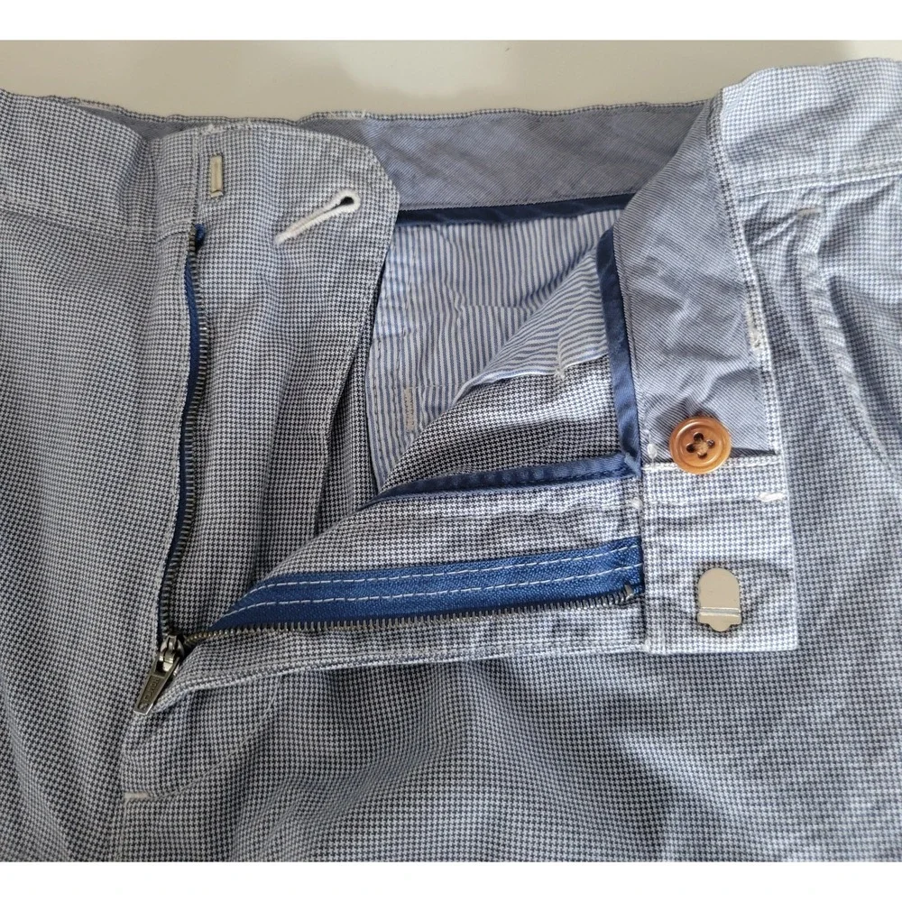 J. Crew Club Shorts Men's 33‎ Blue Chino Flat Front Casual Cotton 11